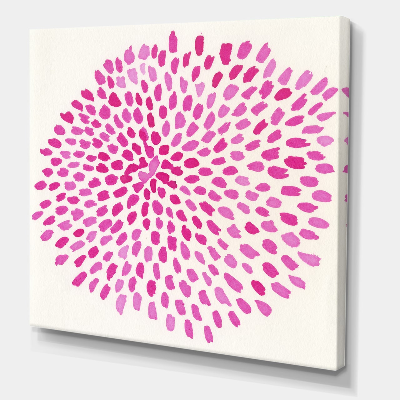 Designart - Pink Burst - Mid-Century Modern Canvas Wall Art